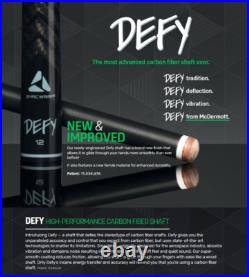 McDermott Defy Carbon Fiber Pool Cue Shaft 3/8-10, 12 mm cue tip, 0.855 JD