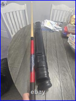 McDermott Dueling Panthers Wes Spencer pool cue 19 oz Red/Black with Giuseppe Case