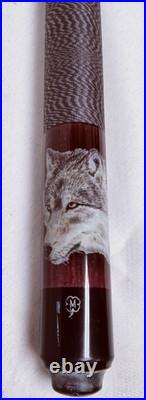 McDermott E-L1 pool cue wolf Graphic inlay with case