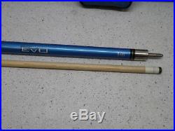 McDermott Evo Star Pool Cue #S35,58 Tall, 18oz. With Turquoise Action Case