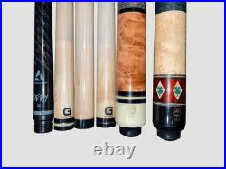 McDermott G-331 & G-204 Pool Cues WithExtra Shafts, Bag & Accessories