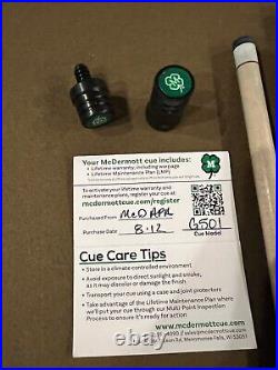 McDermott G-501 19 oz Pool Cue Life-Time Warranty