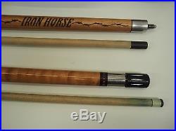 McDermott G-Core 19 oz. + IRON HORSE OUTLAW 20 oz. POOL CUES with CASE & EXTRAS