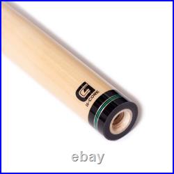 McDermott G-Core Pool Cue Shaft, Silver & Green Rings, 3/8-10, 13 mm cue tip