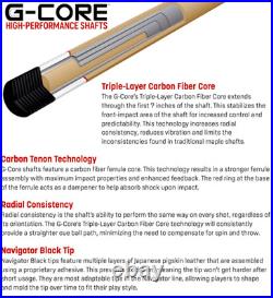 McDermott G-Series G343 Michigan Maple Red Stained Billiards Pool Cue