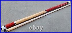 McDermott G230 Pool Cue, Custom Colorado Red Stain & Birdseye Maple, Wrapless