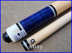 McDermott G230 Pool Cue, Pacific Blue & Birdseye Maple No Wrap, 11.75mm G-Core