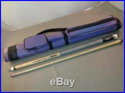 McDermott G323 G-Series 2 Piece 58-1/2 19oz Pool Cue in Purple Case