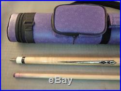 McDermott G323 G-Series 2 Piece 58-1/2 19oz Pool Cue in Purple Case