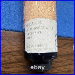 McDermott G338-G03 Great Wolf Two-Piece Billiard Pool Cue Stick 19 oz 58