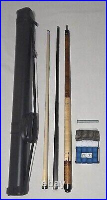 McDermott G407 Wrapless Pool Cue with G-Core Shaft & Carbon Fiber Shaft, Hard Case