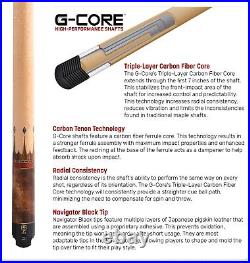 McDermott G407 Wrapless Pool Cue with G-Core Shaft & Carbon Fiber Shaft, Hard Case