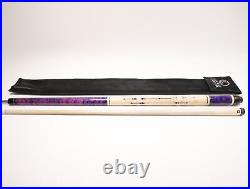 McDermott G418 2-Piece Pool Cue 18 OZ 13mm Birdseye Maple Royal Purple Stain