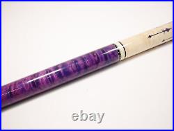 McDermott G418 2-Piece Pool Cue 18 OZ 13mm Birdseye Maple Royal Purple Stain