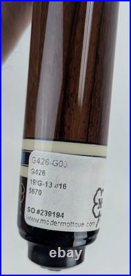 McDermott G426 Brand New Two Piece 18.5oz Wrapped Pool Cue With G-core Shaft