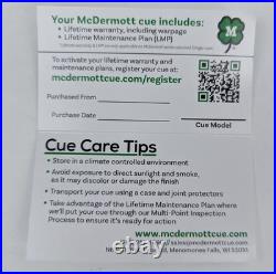 McDermott G426 Brand New Two Piece 18.5oz Wrapped Pool Cue With G-core Shaft