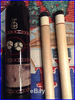 McDermott G602 Lucky Seven Pool Cue With Two Shafts And Case