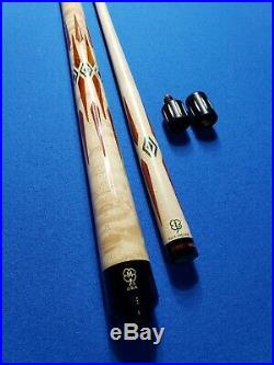 McDermott G708 Pool Cue with i2 Shaft, Cocobolo Green Burl Hard Case FREE SHIPPING