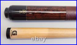 McDermott GS Pool Cue Dark Brown Maple Lizard Leather G-Core 2-Pc 58.5 19.5oz