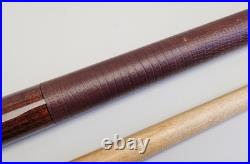 McDermott GS Pool Cue Dark Brown Maple Lizard Leather G-Core 2-Pc 58.5 19.5oz