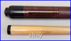 McDermott GS Pool Cue Dark Brown Maple Lizard Leather G-Core 2-Pc 58.5 19.5oz