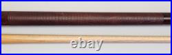 McDermott GS Pool Cue Dark Brown Maple Lizard Leather G-Core 2-Pc 58.5 19.5oz