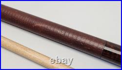 McDermott GS Pool Cue Dark Brown Maple Lizard Leather G-Core 2-Pc 58.5 19.5oz