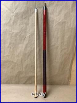 McDermott GS03 2pc Pool Cue Stick In Black Case -Tan/Red/Black