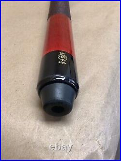 McDermott GS03 2pc Pool Cue Stick In Black Case -Tan/Red/Black