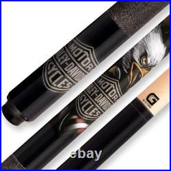 McDermott HD44 Harley Davidson Pool Cue with G-Core Shaft Free Hard Case