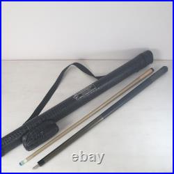 McDermott Handcrafted Pool Cue 58.5 with Black Crocodile Pattern Case Very Good McDermott Handcrafted Pool Cue 58.5 with Black Crocodile Pattern Case Very Good