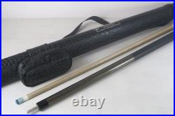 McDermott Handcrafted Pool Cue 58.5 with Black Crocodile Pattern Case Very Good McDermott Handcrafted Pool Cue 58.5 with Black Crocodile Pattern Case Very Good