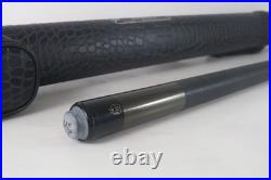 McDermott Handcrafted Pool Cue 58.5 with Black Crocodile Pattern Case Very Good McDermott Handcrafted Pool Cue 58.5 with Black Crocodile Pattern Case Very Good