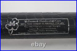 McDermott Handcrafted Pool Cue 58.5 with Black Crocodile Pattern Case Very Good McDermott Handcrafted Pool Cue 58.5 with Black Crocodile Pattern Case Very Good