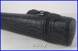 McDermott Handcrafted Pool Cue 58.5 with Black Crocodile Pattern Case Very Good McDermott Handcrafted Pool Cue 58.5 with Black Crocodile Pattern Case Very Good
