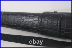 McDermott Handcrafted Pool Cue 58.5 with Black Crocodile Pattern Case Very Good McDermott Handcrafted Pool Cue 58.5 with Black Crocodile Pattern Case Very Good
