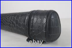 McDermott Handcrafted Pool Cue 58.5 with Black Crocodile Pattern Case Very Good McDermott Handcrafted Pool Cue 58.5 with Black Crocodile Pattern Case Very Good