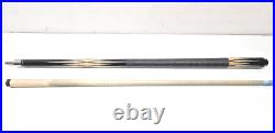McDermott Import Maple Cue Linen Wrap Pool Billiard Cue-Black Birdseye Diamonds
