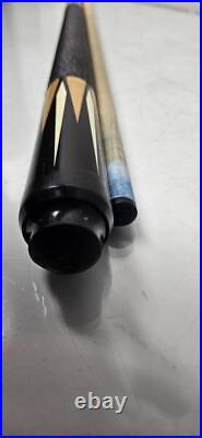 McDermott Import Maple Cue Linen Wrap Pool Billiard Cue-Black Birdseye Diamonds