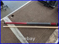 McDermott L10 Lucky Burgundy Metallic Red Billiard Pool Cue Stick with Maple Shaft