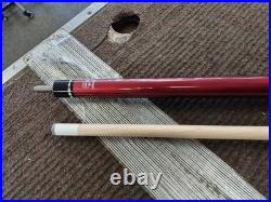 McDermott L10 Lucky Burgundy Metallic Red Billiard Pool Cue Stick with Maple Shaft