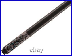 McDermott Lucky L51 Grey Stain Turquoise Flowers Pool/Billiard Cue Stick