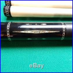 McDermott M29C Sexton Pool Cue with 2 Shafts, excellent condition Ebony & Abaloe