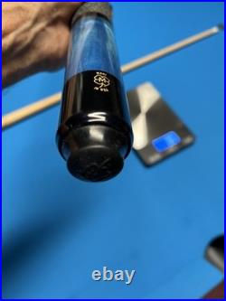 McDermott M44D Ice Blue Pool Cue With Jacoby Edge Hybrid Second 12.64mm Everest