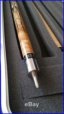 McDermott M7Q6 Pool Cue 19oz 13mm Taper Immaculate Condition with 2x4 Alloy Case