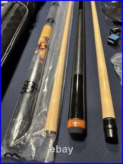 McDermott Playing Pool Cue and Players Break Cue Set WithCue Case and Accessories
