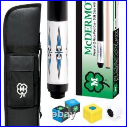 McDermott Pool Billiard Classic Cue Kit White-5 Items Included-AUTHORIZED DEALER