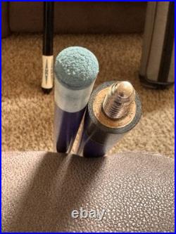 McDermott Pool Billiard Classic Cue White/Blue/Black, GSE Pool Cue Blue & Case