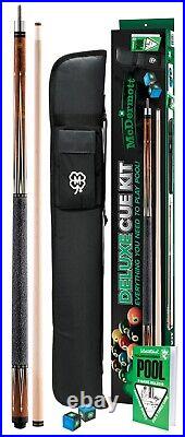 McDermott Pool Billiard Deluxe Cue Kit 4 Items Included AUTHORIZED DEALER