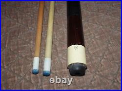 McDermott Pool Cue C6 Rare Vintage 1980-'84 2 Shafts Leather Wrap Straight